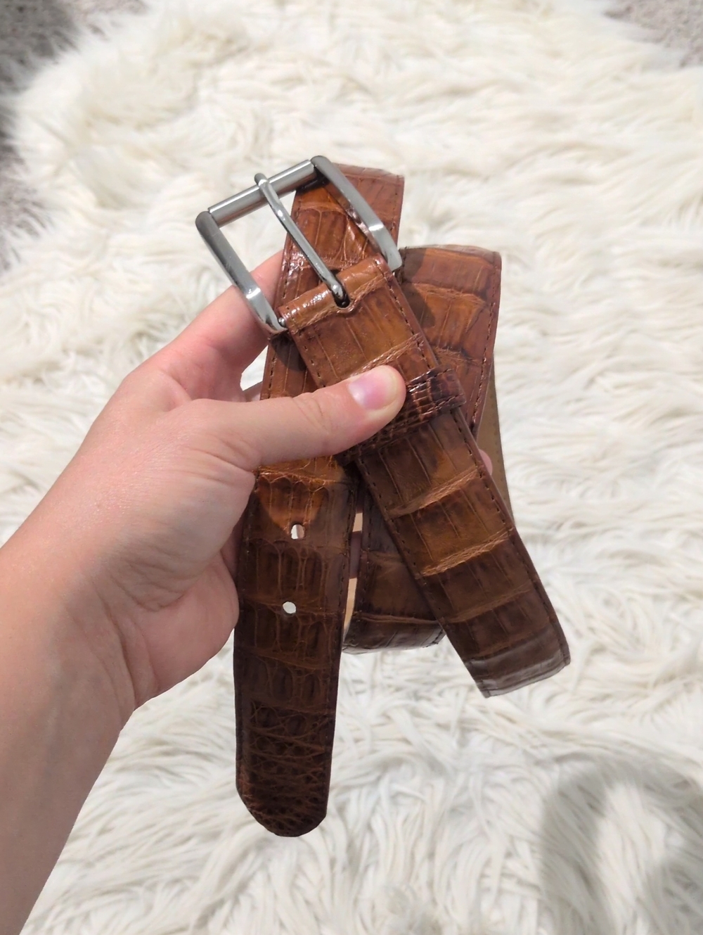 Peter Millar Genuine Crocodile Belt